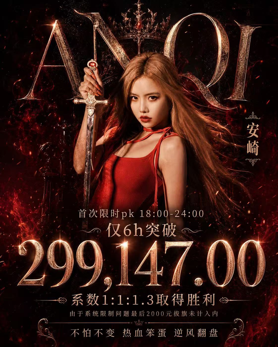 299147，爱久久一世情。因为系统限制，有一部分金额没有被计入。虽然只差一点点