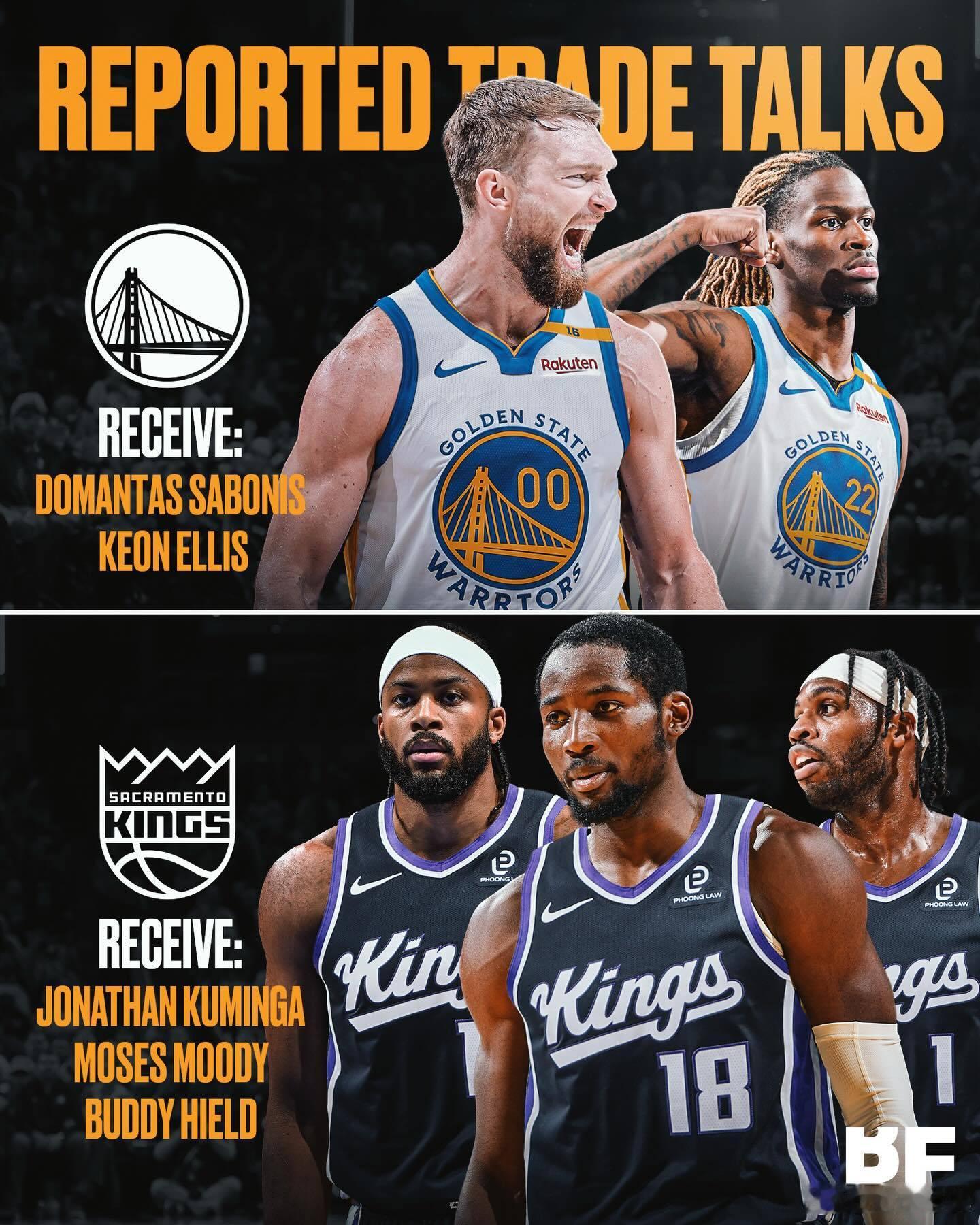 只能等赛季中期交易了！据记者Evan Sidery 报道，国王与勇士此前就库明加