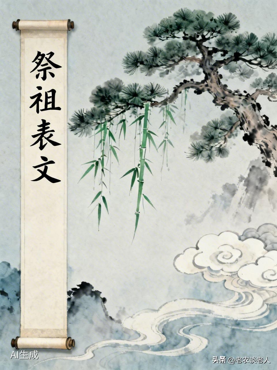 清明节祭祖，表呈文！
                  祭祖表文！
祖德如山，