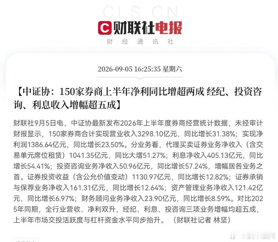 券商业绩大爆发！净利大增23%、手续费暴涨50%，下周要带头拉升大盘券商重磅利好