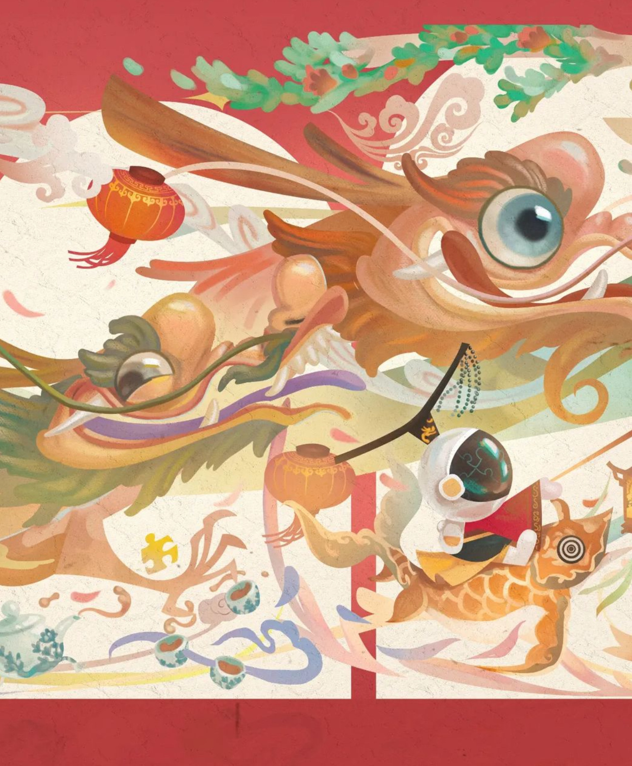 祝所有的朋友在新的一年里，大吉大利，身体安康，龙行龘龘，稳赚不赔#龙年大吉# ​