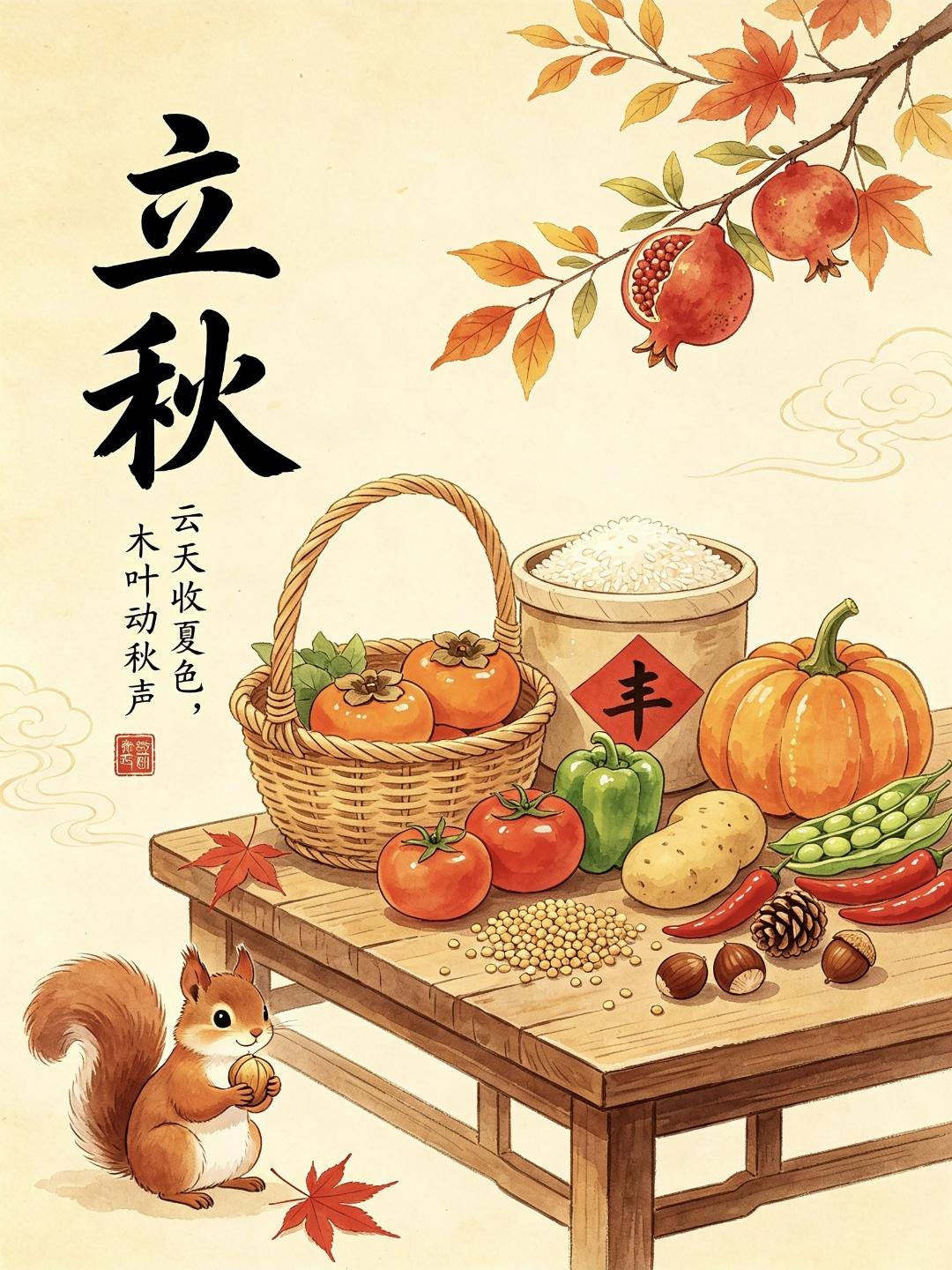 立秋🌿盛夏落幕，秋序开篇
🍂立秋至，清风起
暑气渐消，万物向凉
愿日子清净，