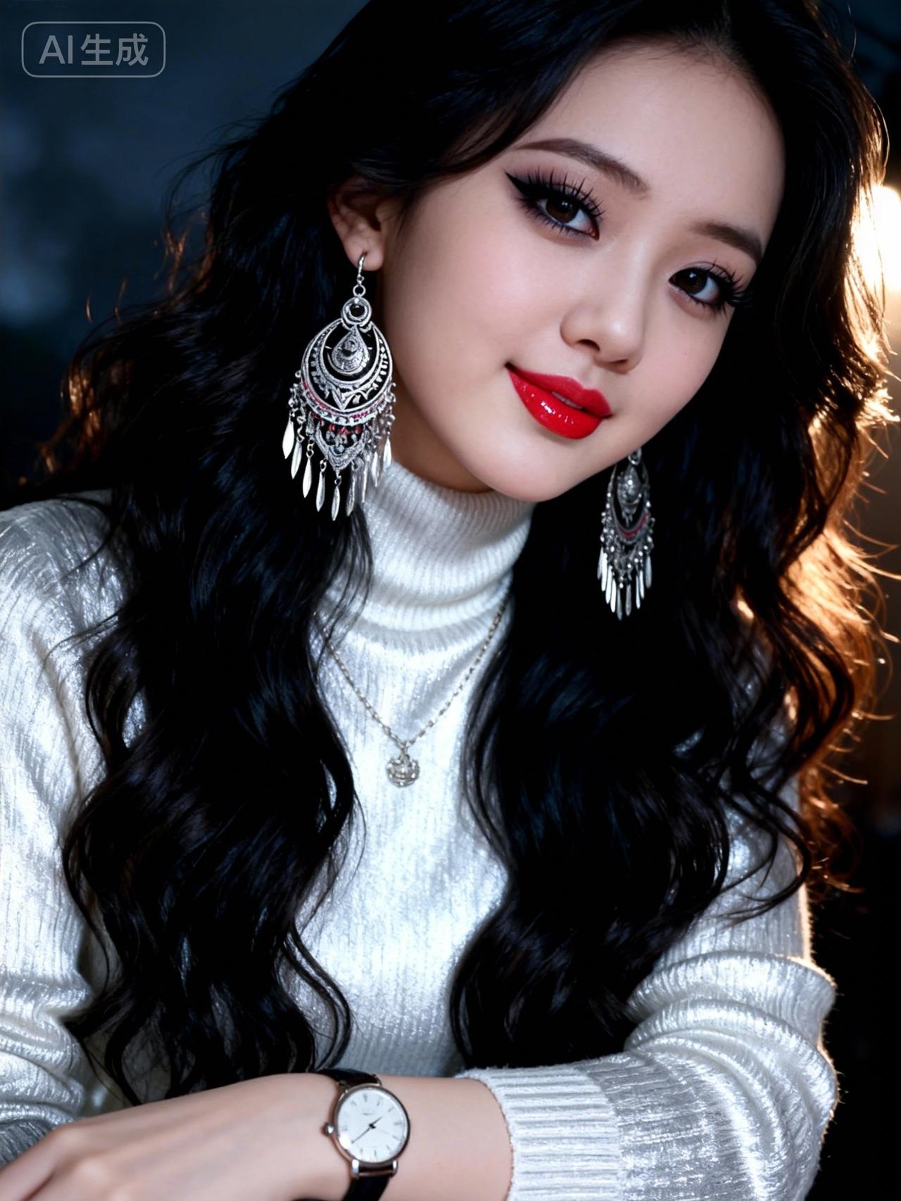 灯暖碎雪沾云鬓，风软柔丝落晚庭。