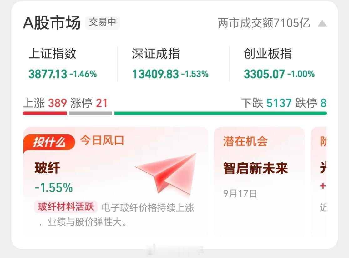 A股这这这跌的有点猛了，真不管我们老股人了吗，自选持仓全绿，真的服 ​​​