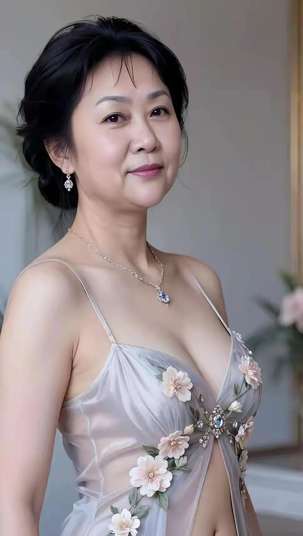风韵犹存的大美女！我怎么看着入迷了！越看越好看！我在好奇什么样的男人才能配得上她