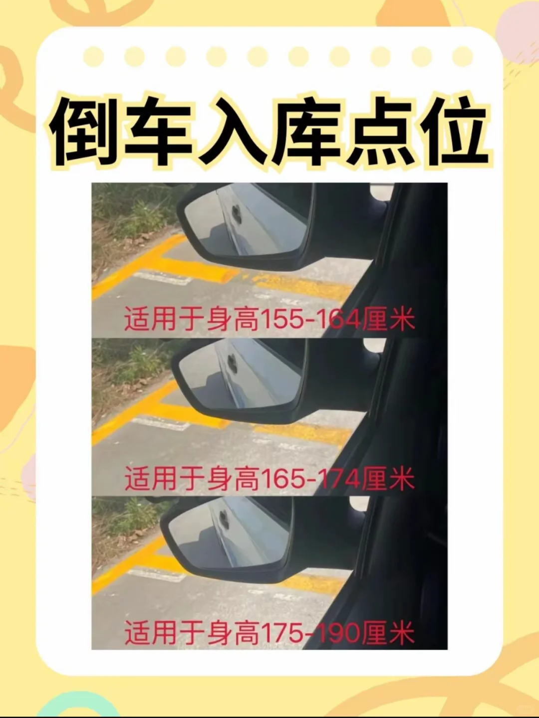 倒车入库点位‼️