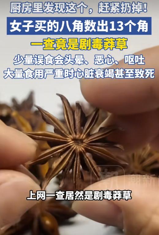 浙江一女子在超市买回一包八角，炒肉时放了两颗，没想到一旁的儿子突然问道：“妈妈，