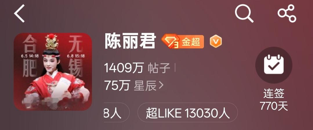 8点超like一万三！你们不会今天奔一万四去的吧（开玩笑）啊啊啊啊激动陈丽君