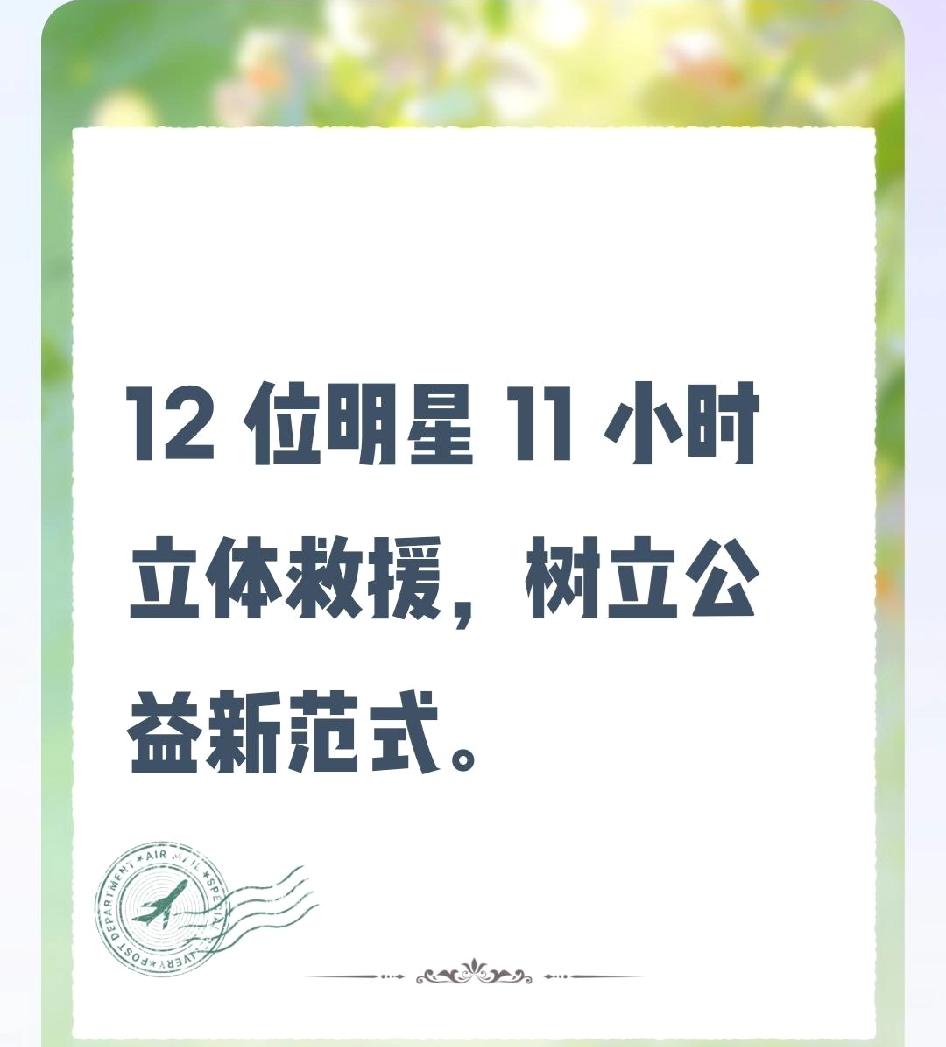 12位明星11小时完成救援，这速度简直惊人！他们究竟是如何做到的？
2026年7