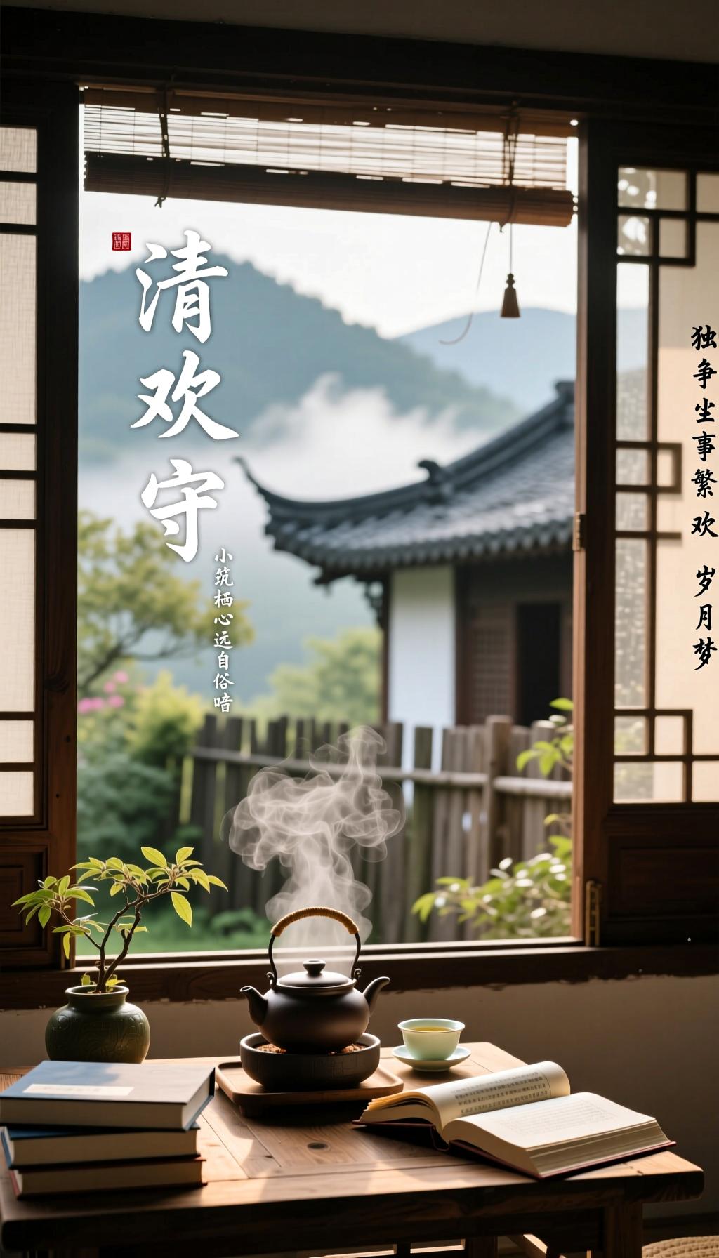 原创七律分享

七律·清欢自守
 
小筑栖心远俗喧，一窗晴日自温软。
半烹茶雾萦