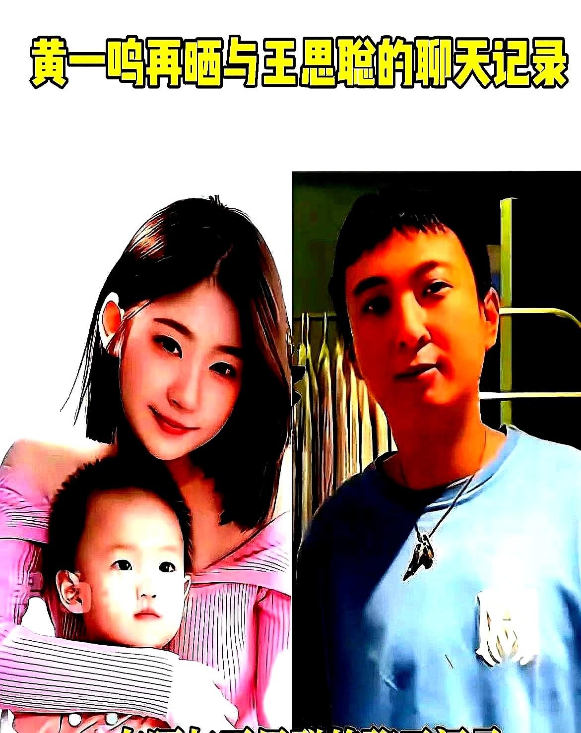 黄一鸣曝光和王思聪的聊天记录："以后孩子的教育费用能不能你来拿？"王思聪秒回"不