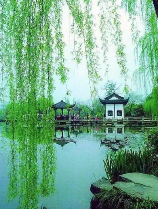 方圆天地，为头条联友对联：
秋山入画千人赏，
柳萦涵诗独自吟。