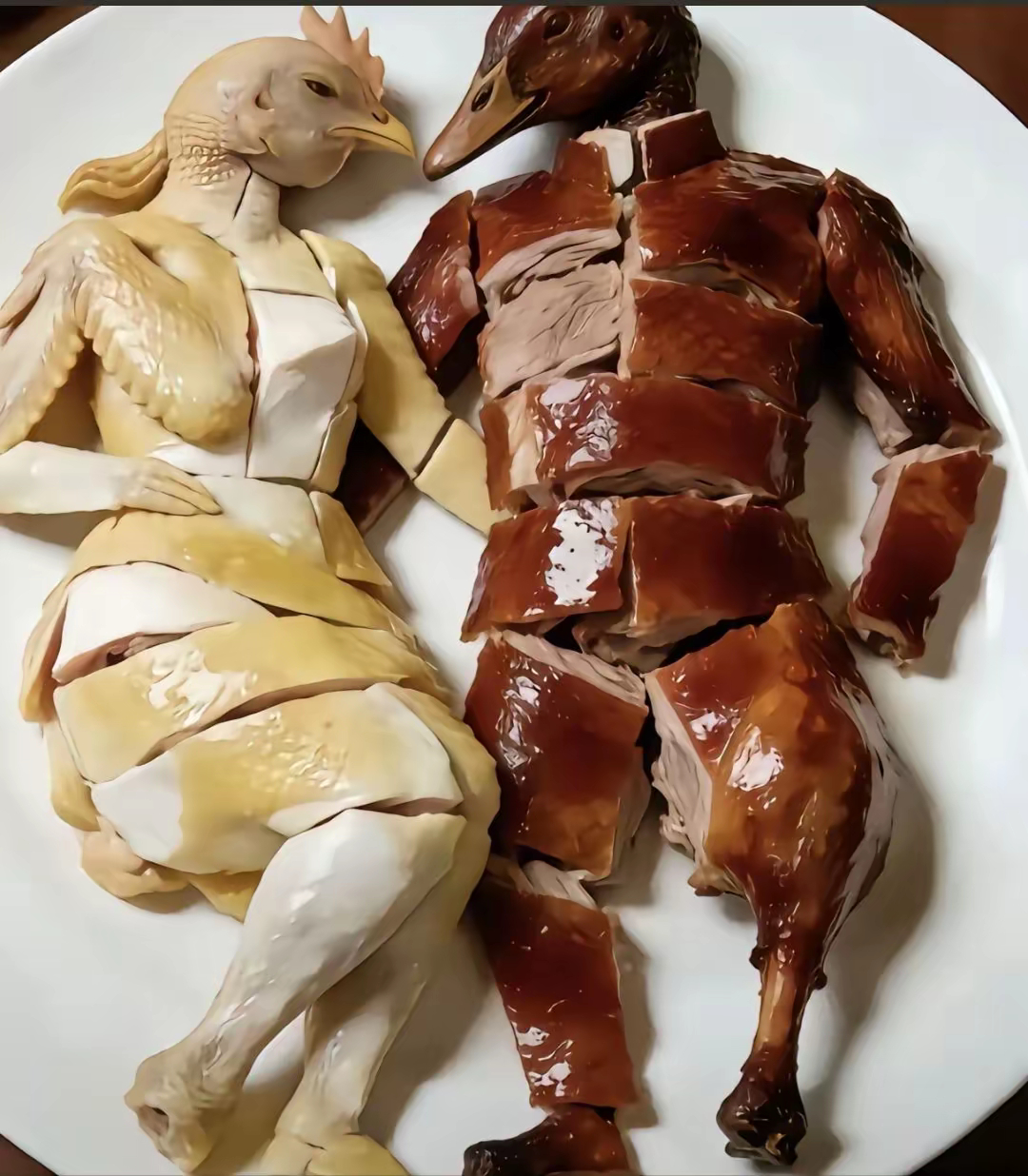 懂行的帮忙看一看这个图片是AI生成的，还是真实的摆盘？ 