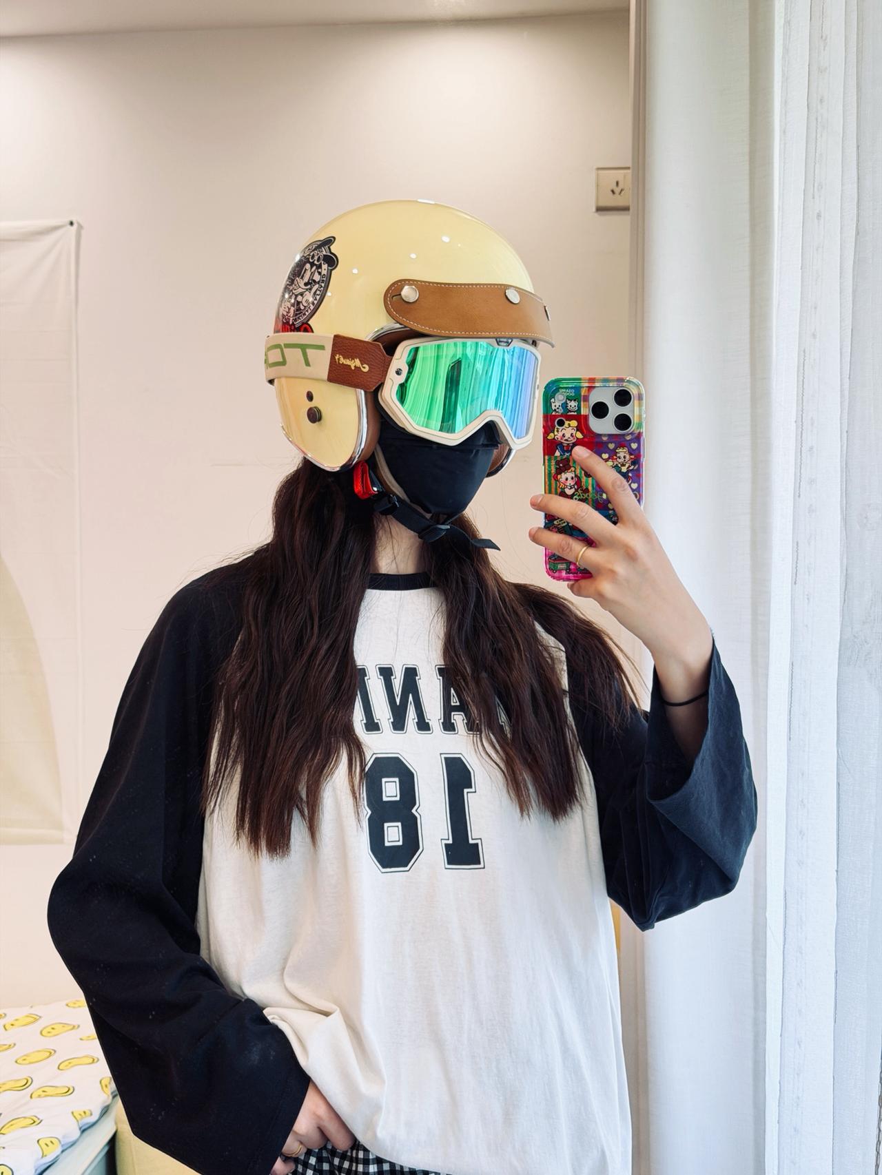 女骑可以只有一辆机车 但头盔必须要有很多个【来自懂车帝车友圈】