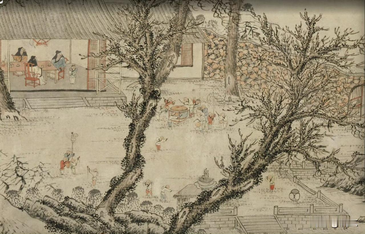 “岁朝”是一年的开端，一岁之始。袁尚统画的《岁朝图》，岁月静好的样子。沅汰博物馆