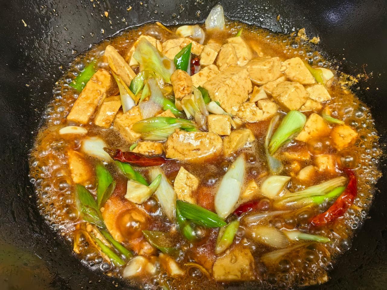 葱烧豆腐