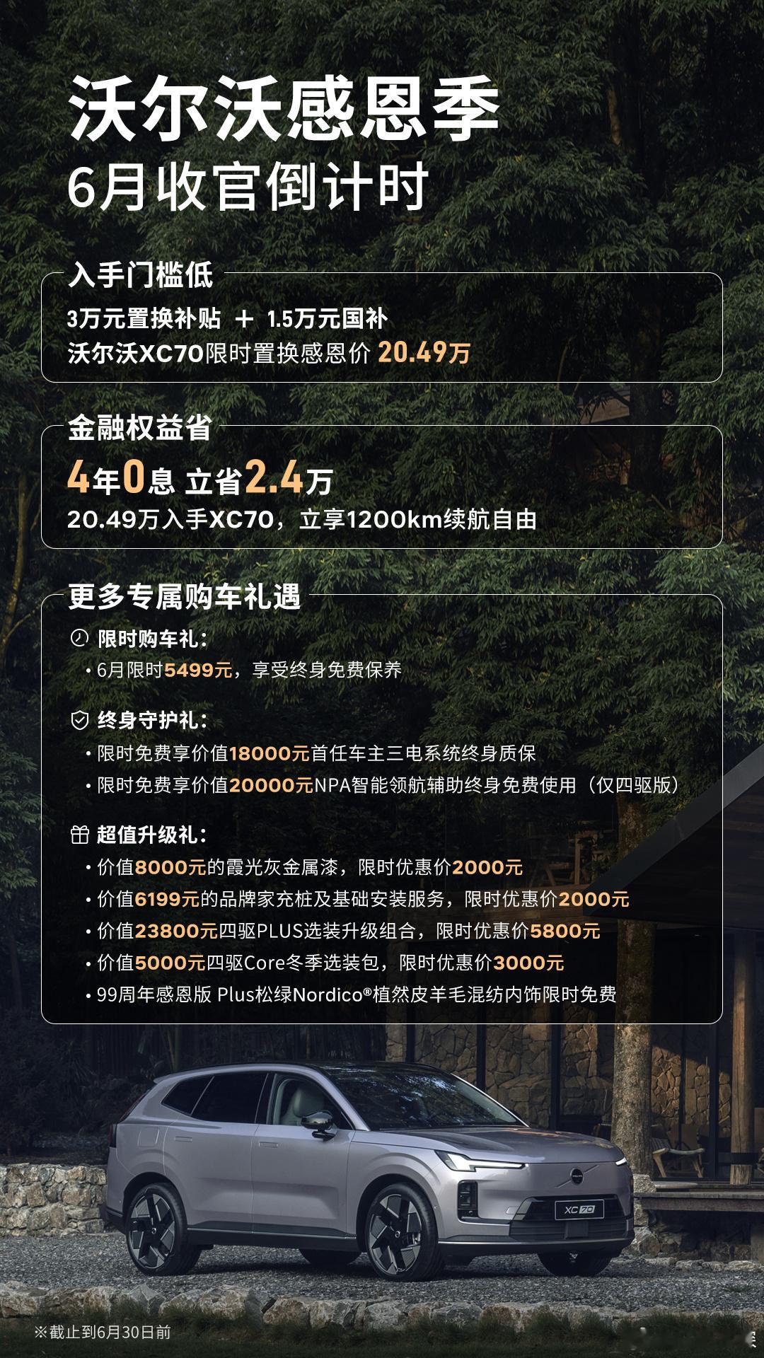4年0息，20万出头就能拿下豪华超混长续航SUV？现在的沃尔沃XC70终端政策真