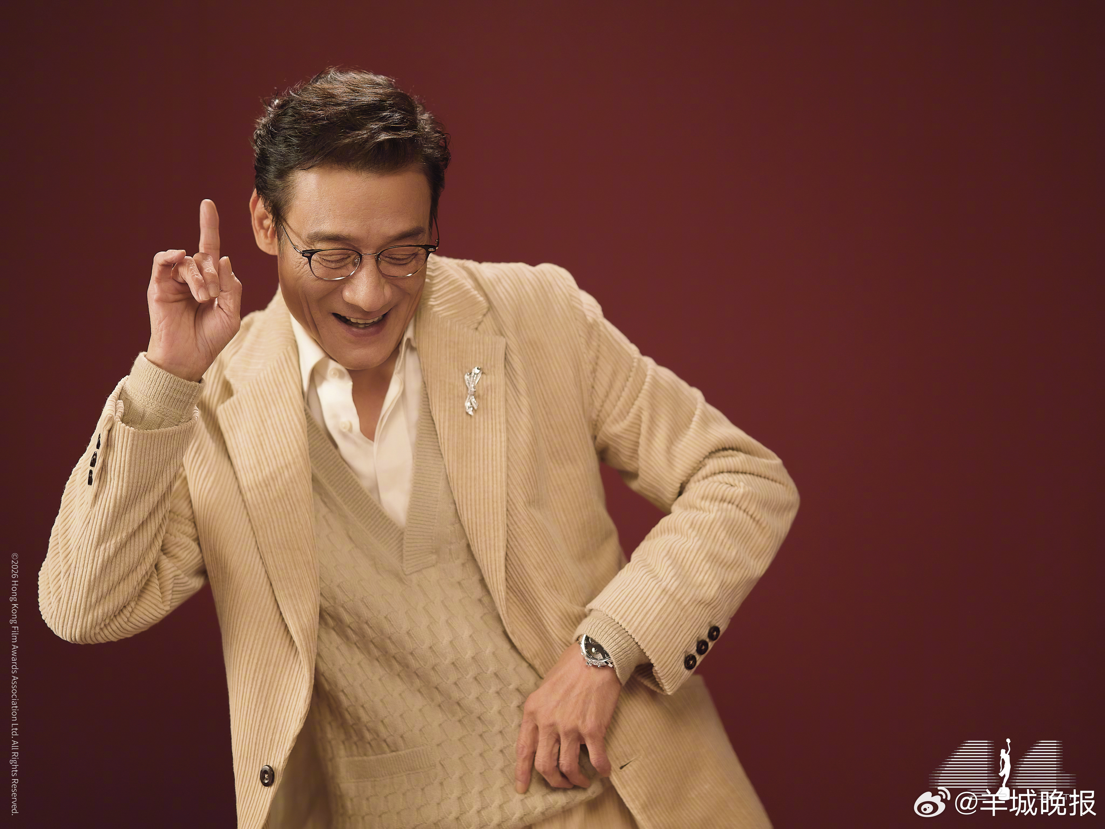 #章子怡梁家辉金像奖特刊造型照曝光##金像奖最佳男女主角造型照#  香港电影金像