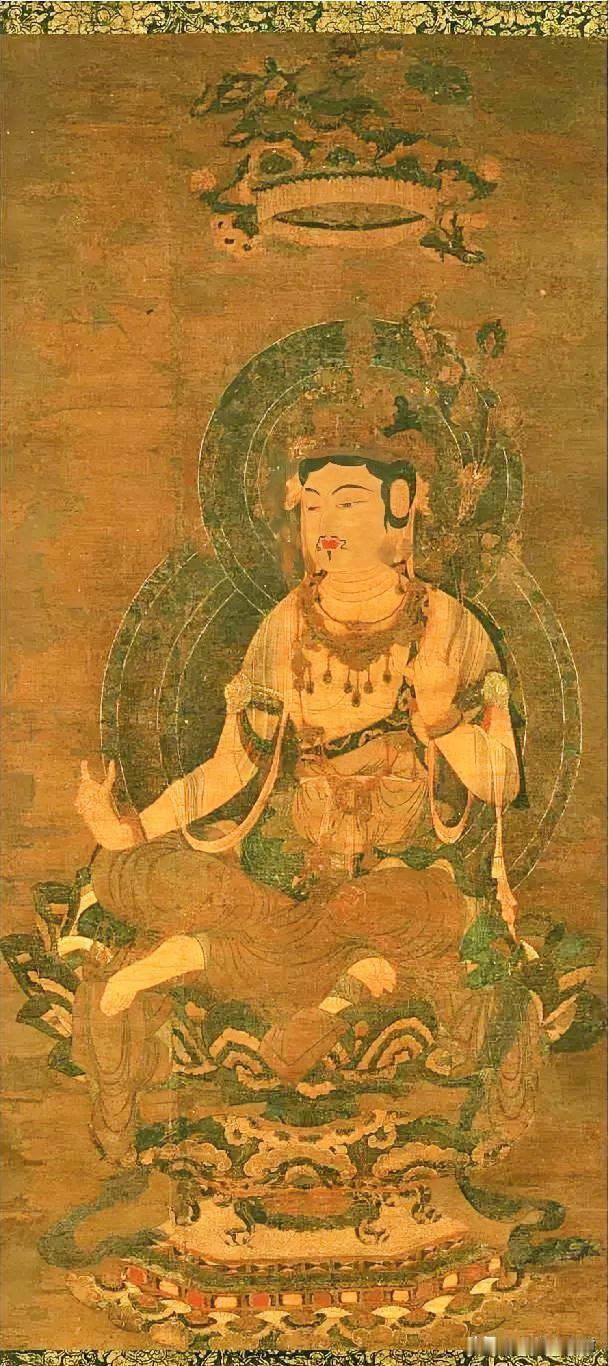 镰仓古绢画｜沉静温婉的大势至菩萨，跨越八百年的温柔
 
偶然看见这幅镰仓时代的大