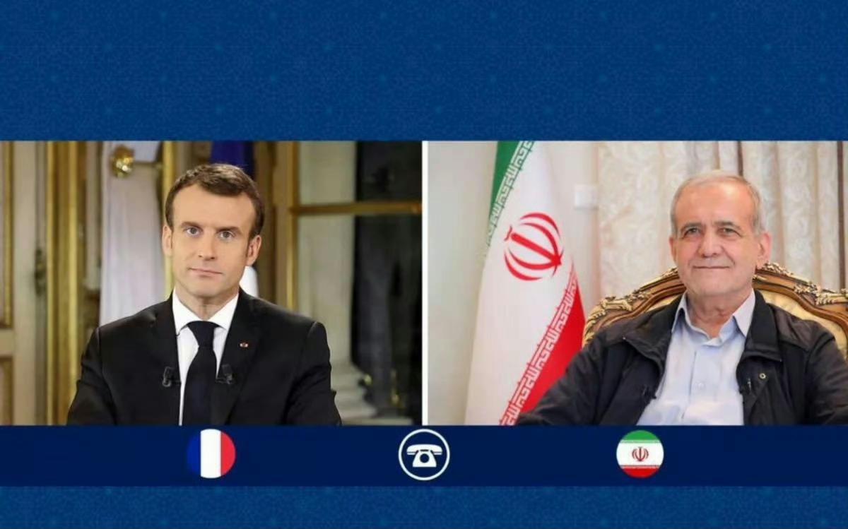法国总统马克龙与伊朗总统佩泽希齐扬通电话，强调伊朗必须立即停止对该地区国家的袭击
