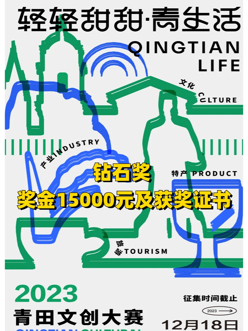 奖金10W+获奖证书🉑2023首届青田文创大赛