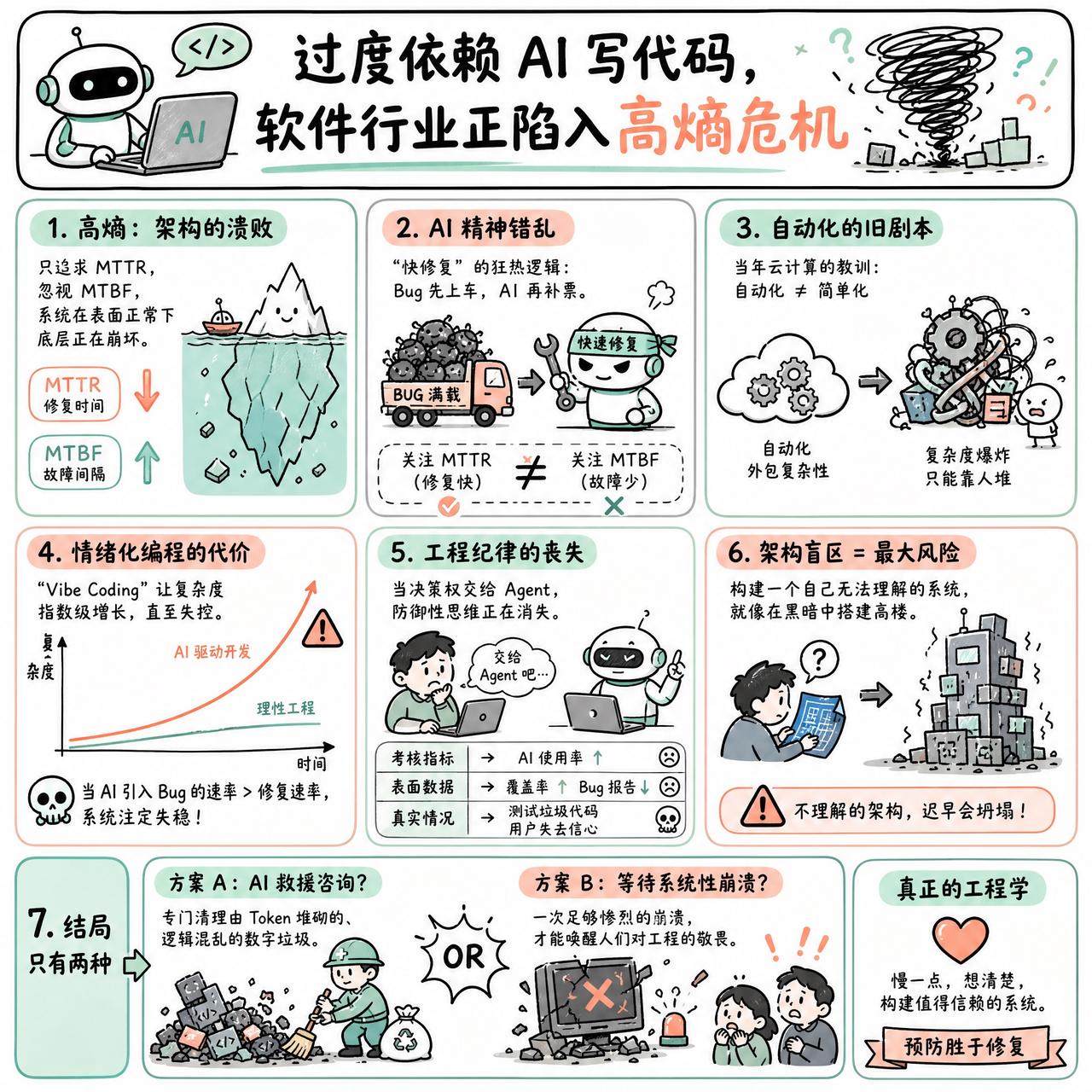 【过度依赖AI写代码，软件行业正陷入高熵危机】

快速阅读：当开发者过度依赖 A