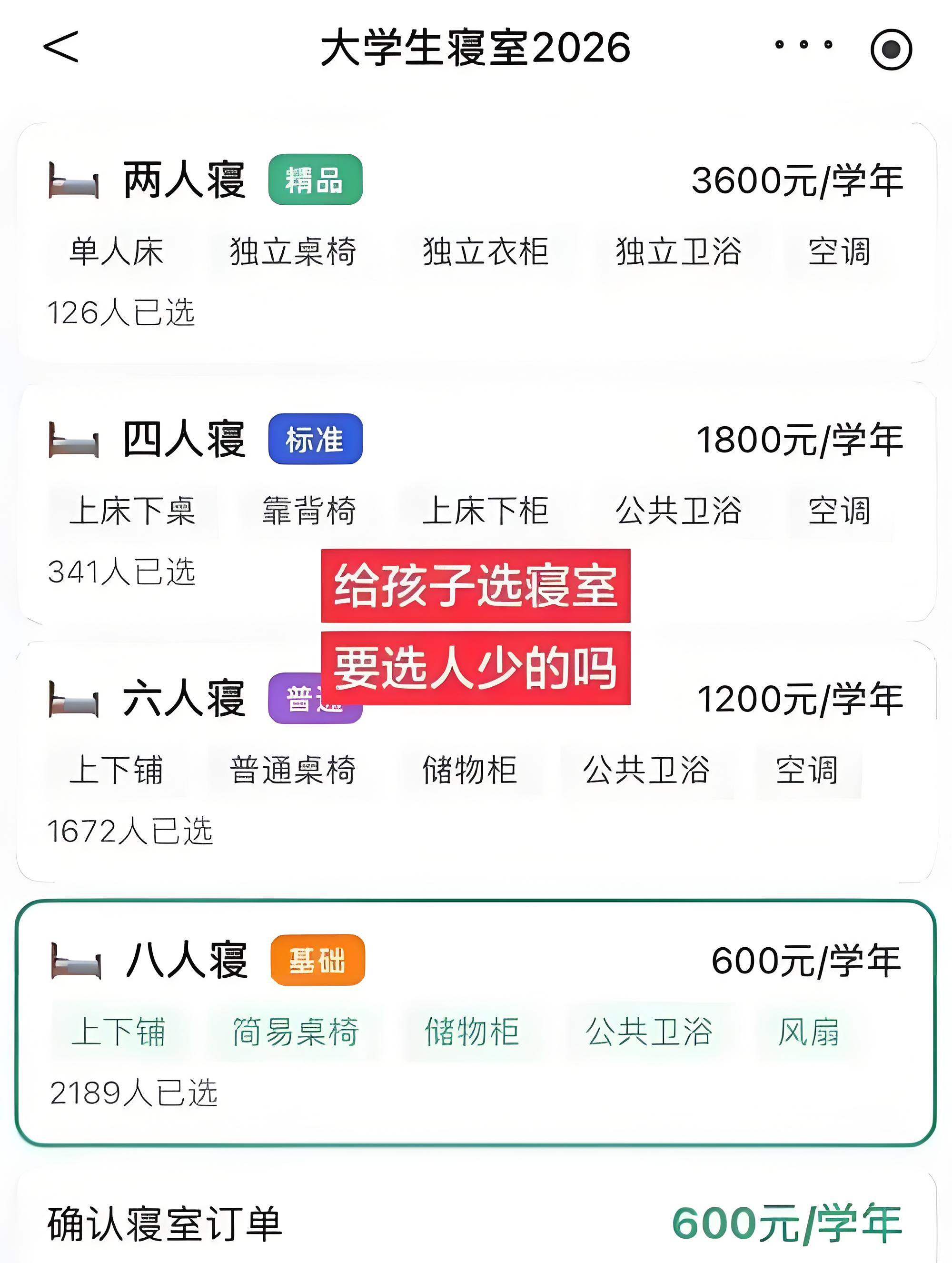 这种寝室你该怎么选？ ​​​