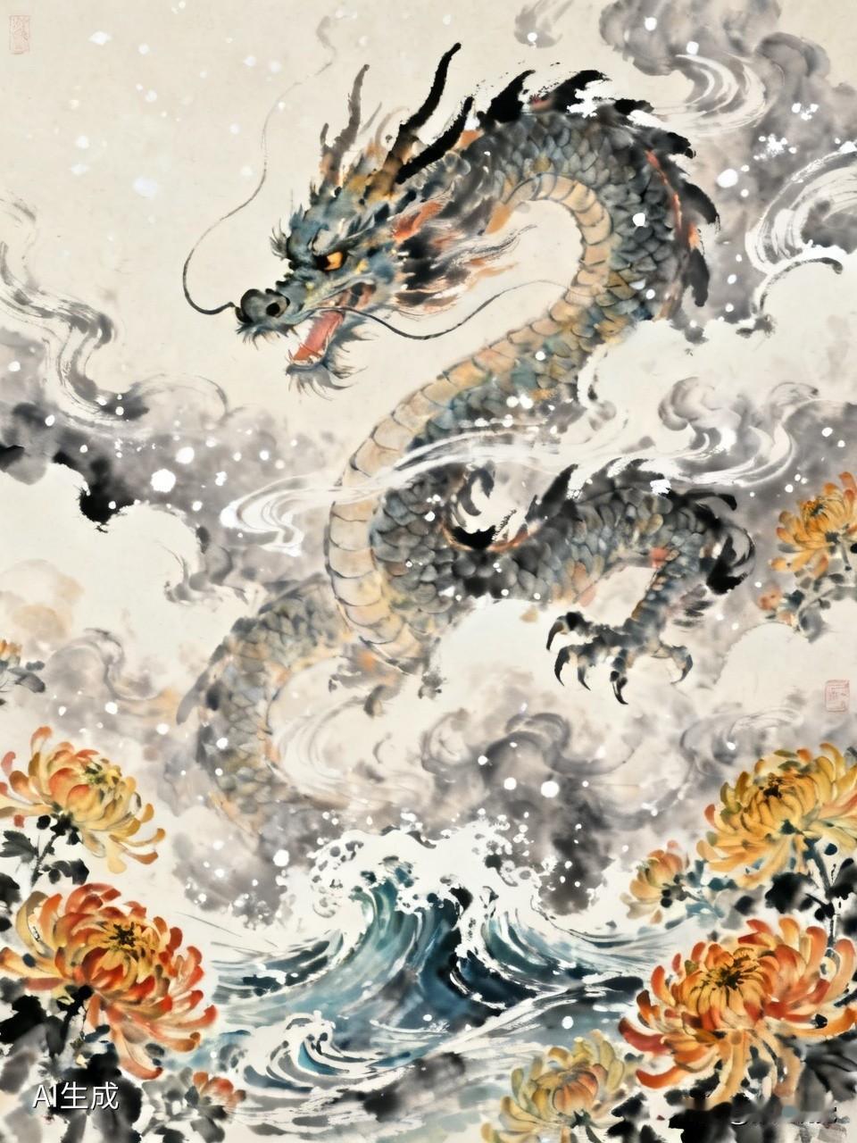 《潜龙蛰伏深渊里》
十年潜龙困深渊，
一朝乘风上九天。
无人扶我青云志，
我自踏