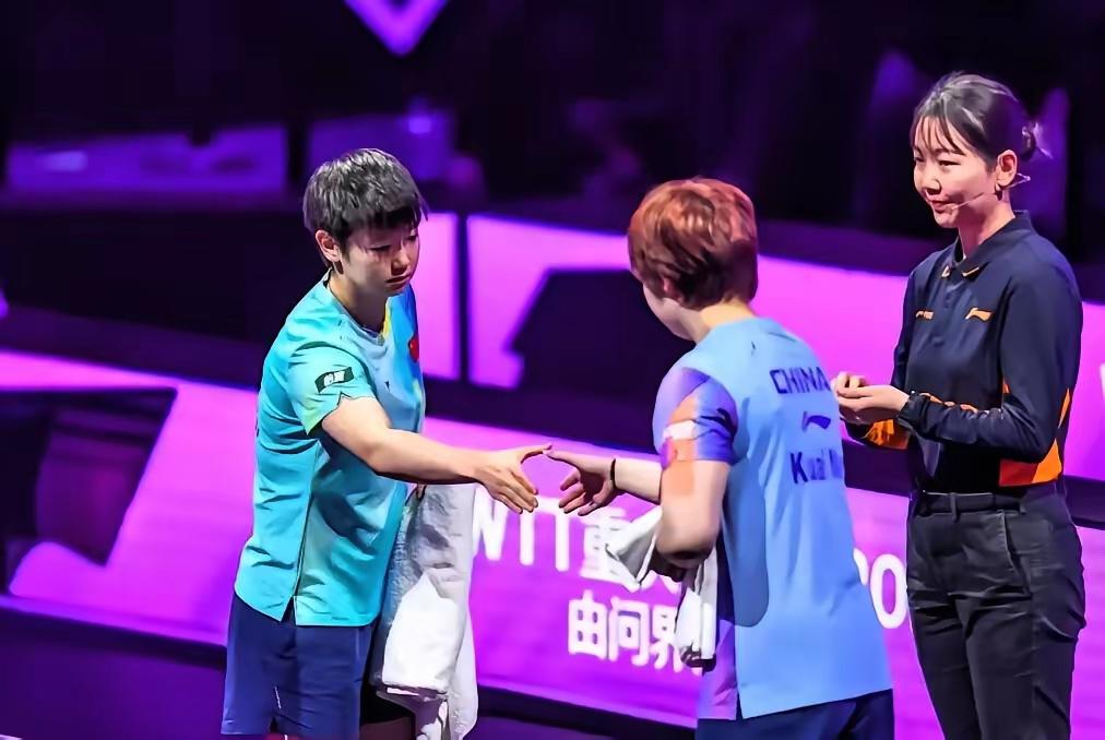 蒯曼上次赢了孙颖莎，这次世界杯却输了。

2026年澳门世界杯女单十六强赛，孙颖