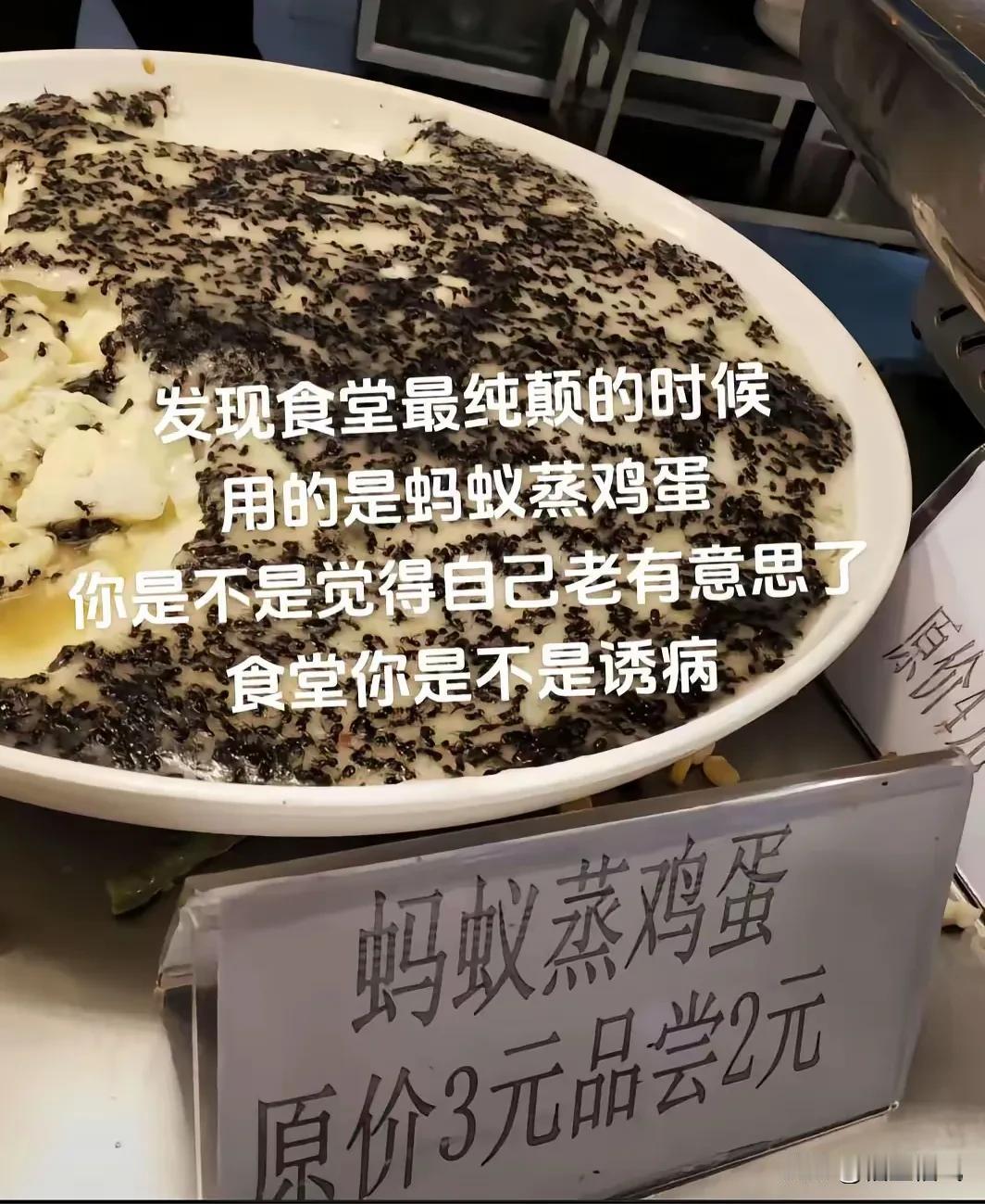 蚂蚁蒸鸡蛋? ? ?这是什么新型菜种嘛？
蛋白质加高蛋白质[捂脸][捂脸][捂脸