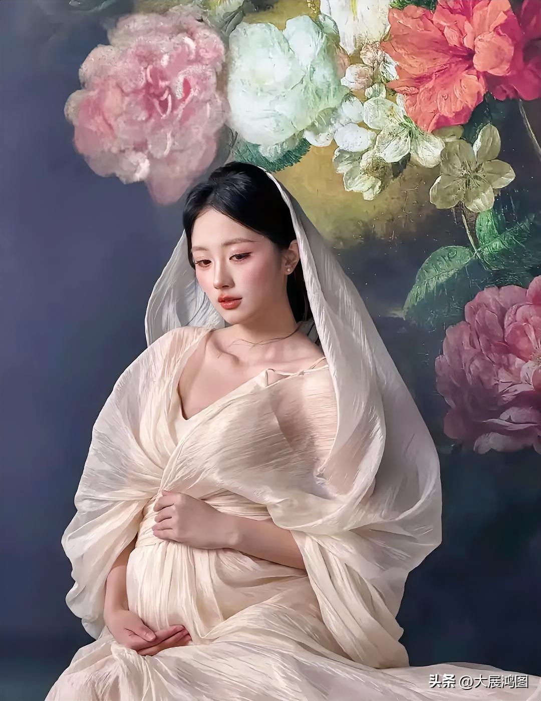 梦幻少女与花海相映成趣，温柔如水，宛如画中仙子。