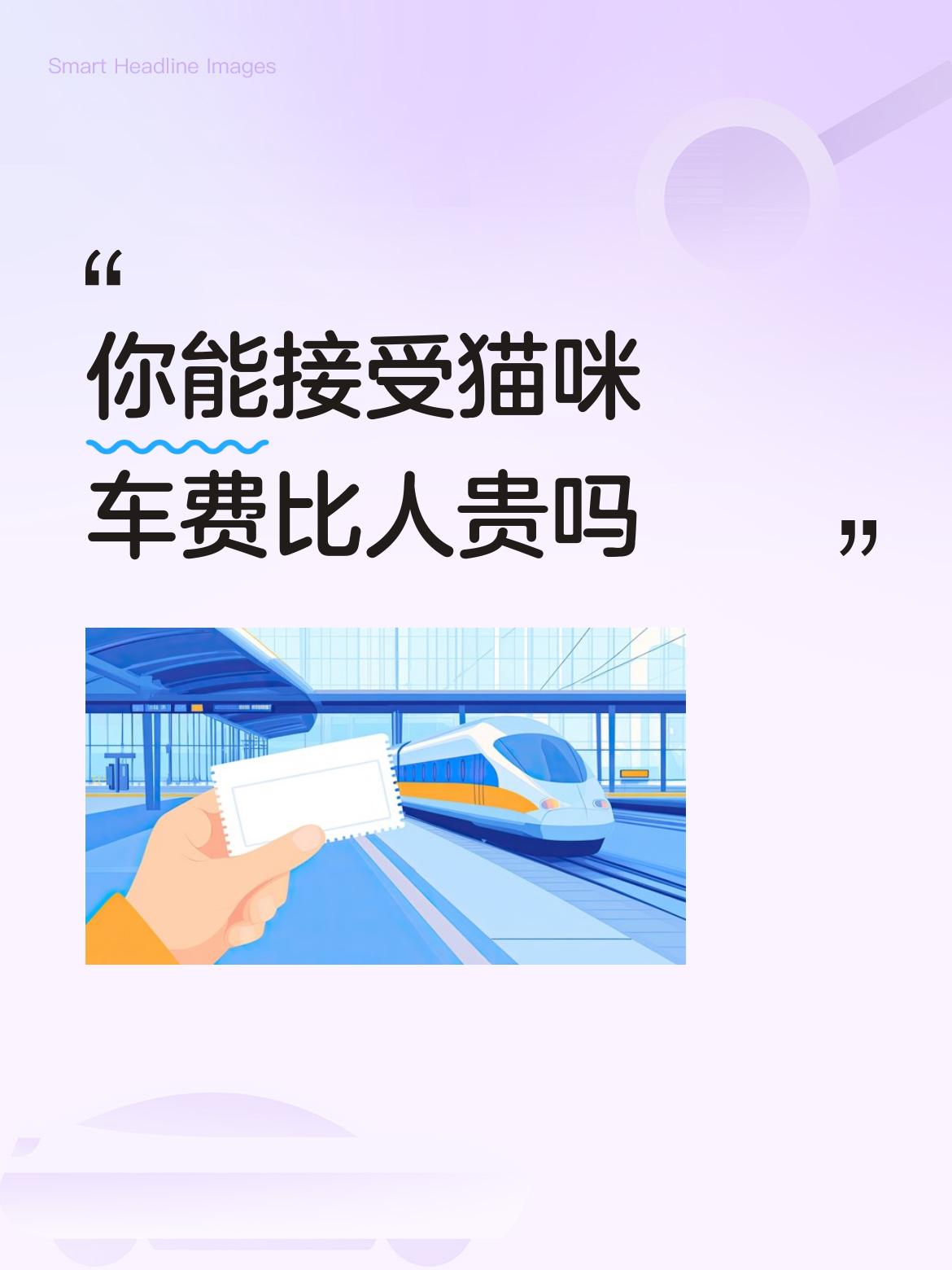 你能接受猫咪车费比人贵吗能！