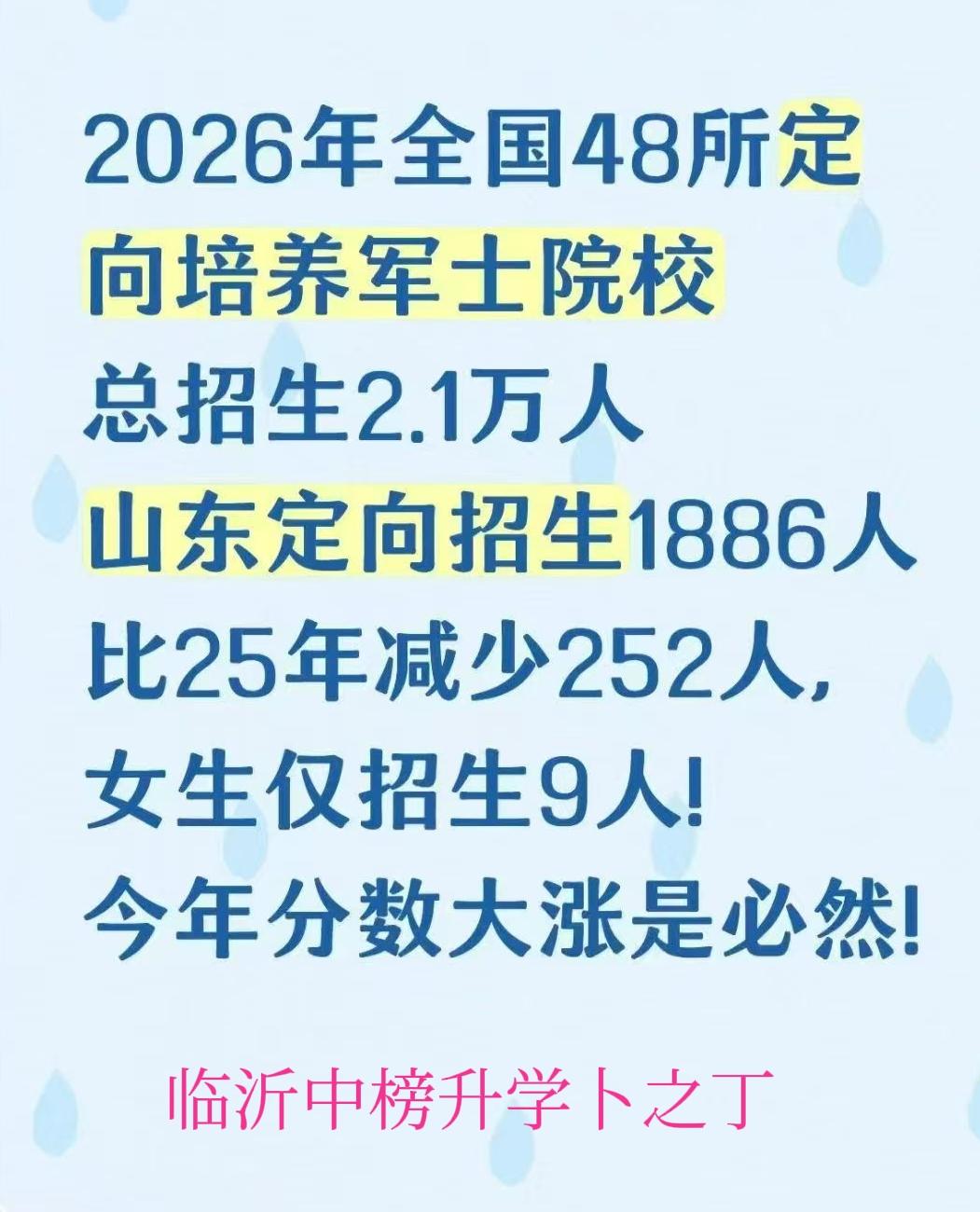 请关注！26年全国48所定向培养军士院校，总招生2.1万人。面向山东定向招生18