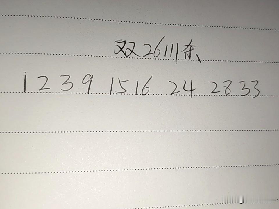 双色球26111期排码
01、02、03、09、15、16、24、28、33
上