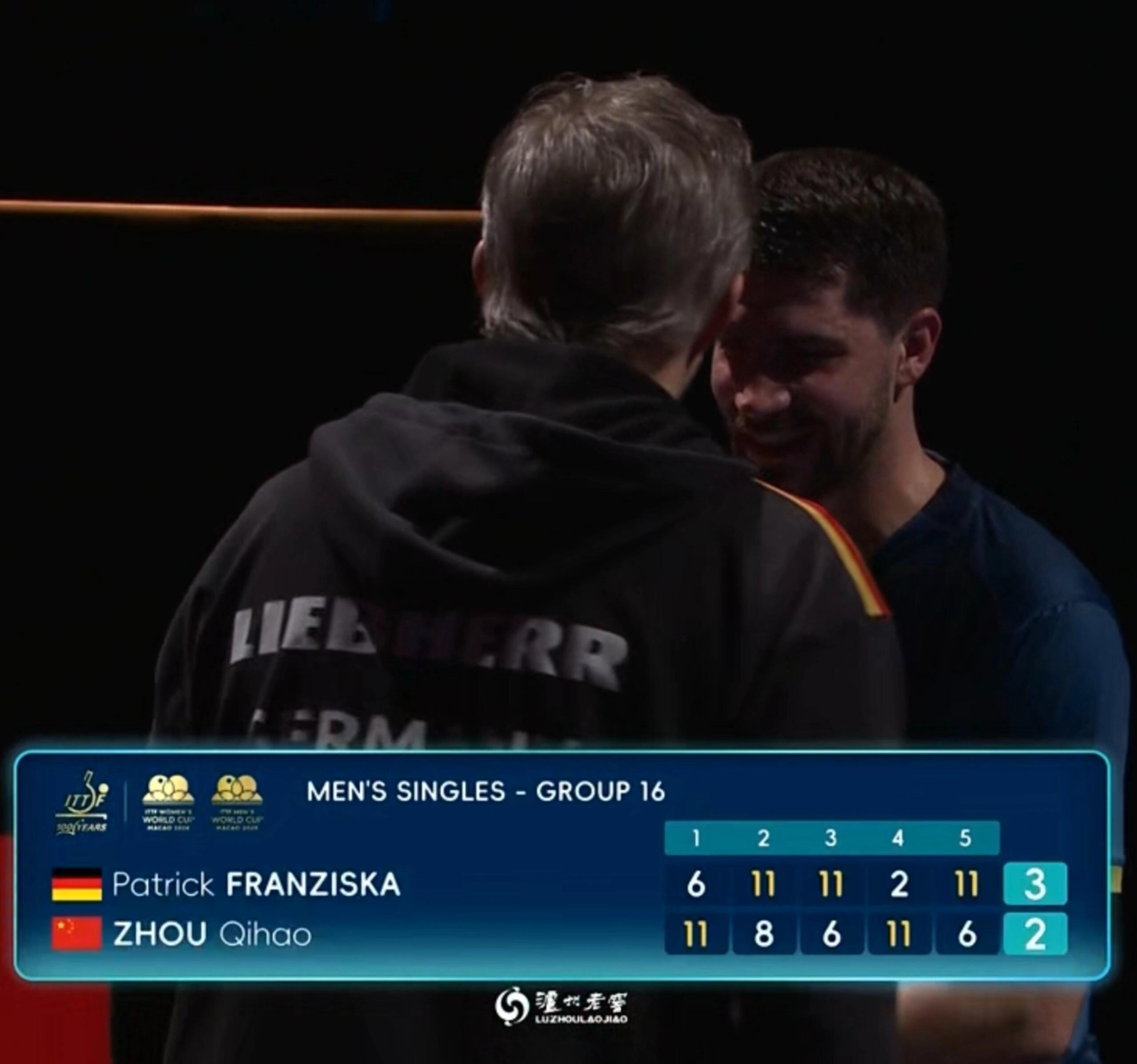 国乒男线对德国3连败周启豪出局！今晚国乒男单三连败德国男乒！2026澳门世界杯刚