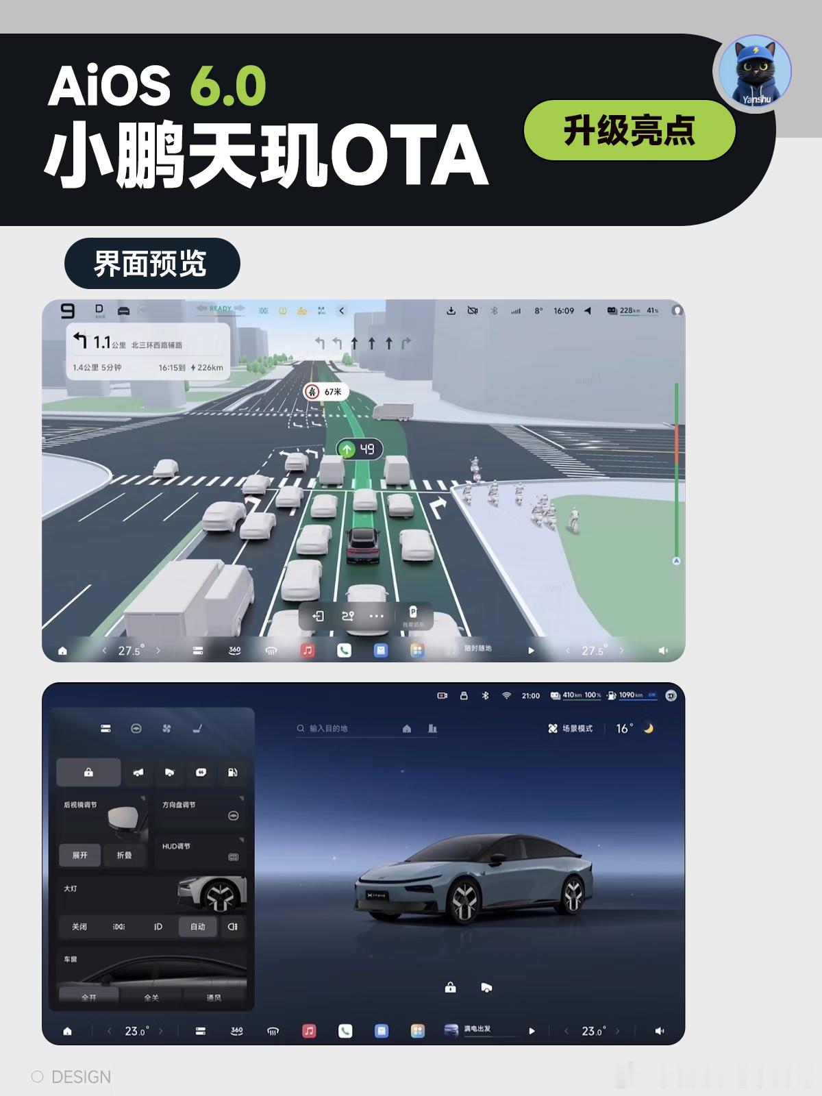 一图看懂OTA | 小鹏天玑AIOS6.0更新！鹏厂的天玑系统迎来大版本更新！全