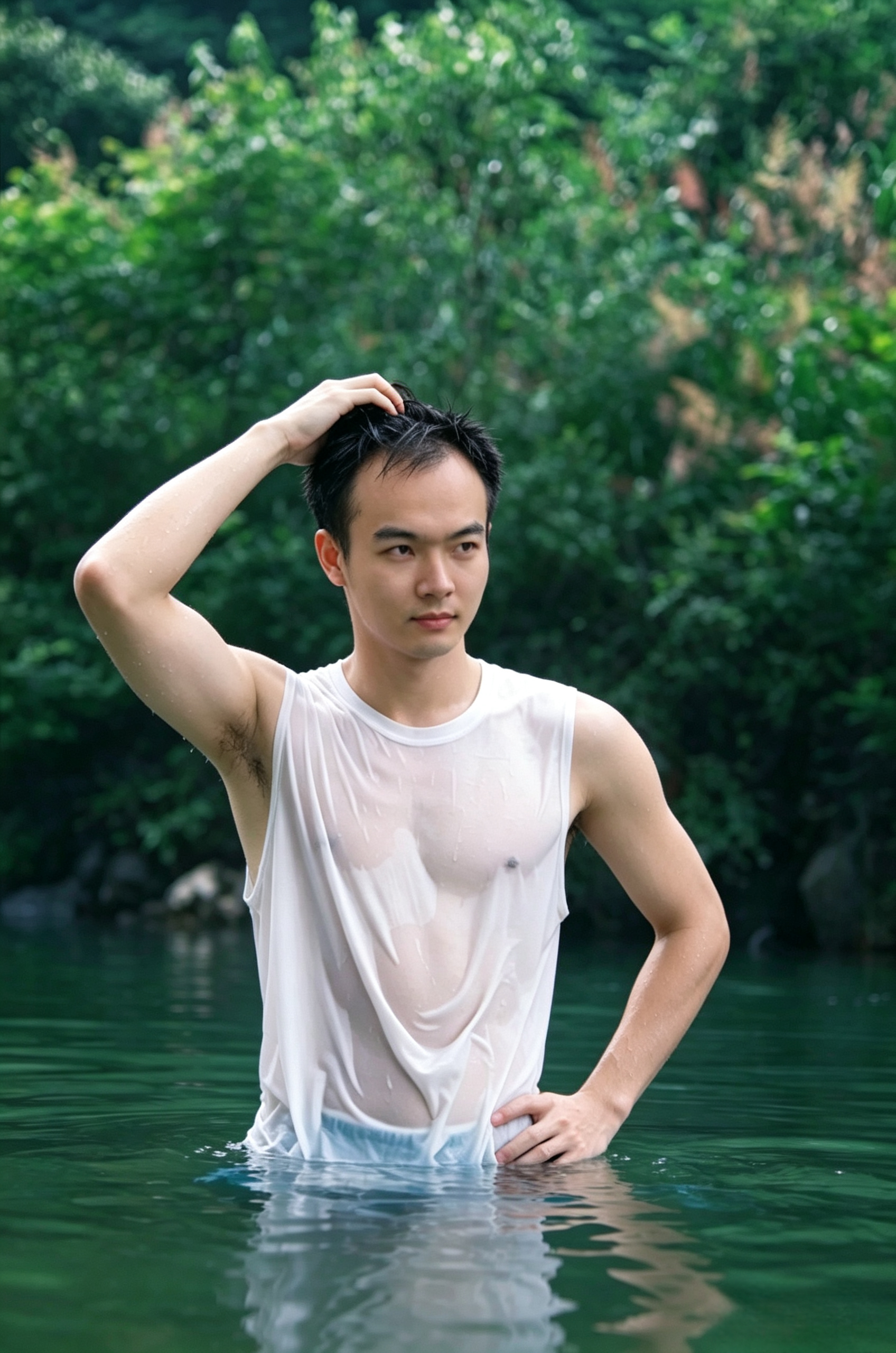 我的元气假期夏天就要嗨起来夏日限定皮肤：湿发+透白背心+山泉水浴✨降温方式已解锁