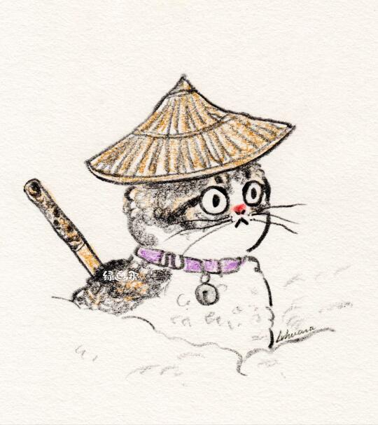 谨以此画作，纪念我的互联网小猫❤️悟空