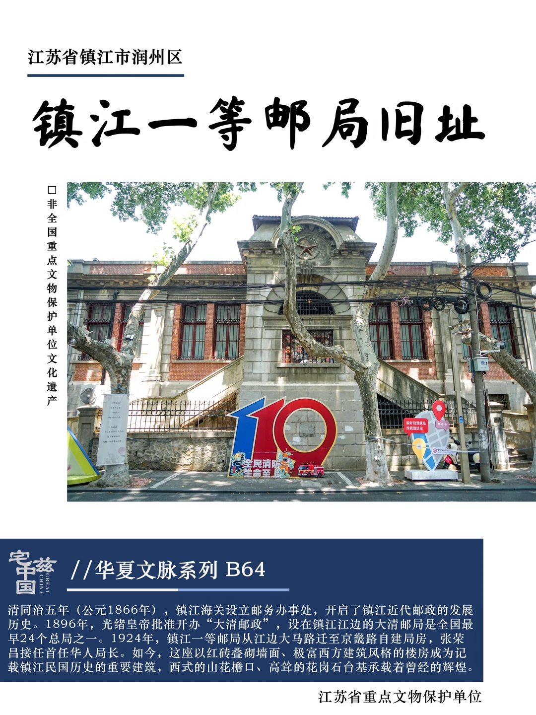 B64镇江一等邮局旧址，承载镇江邮政近代发展