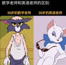 数学老师和英语老师的区别： ​​​