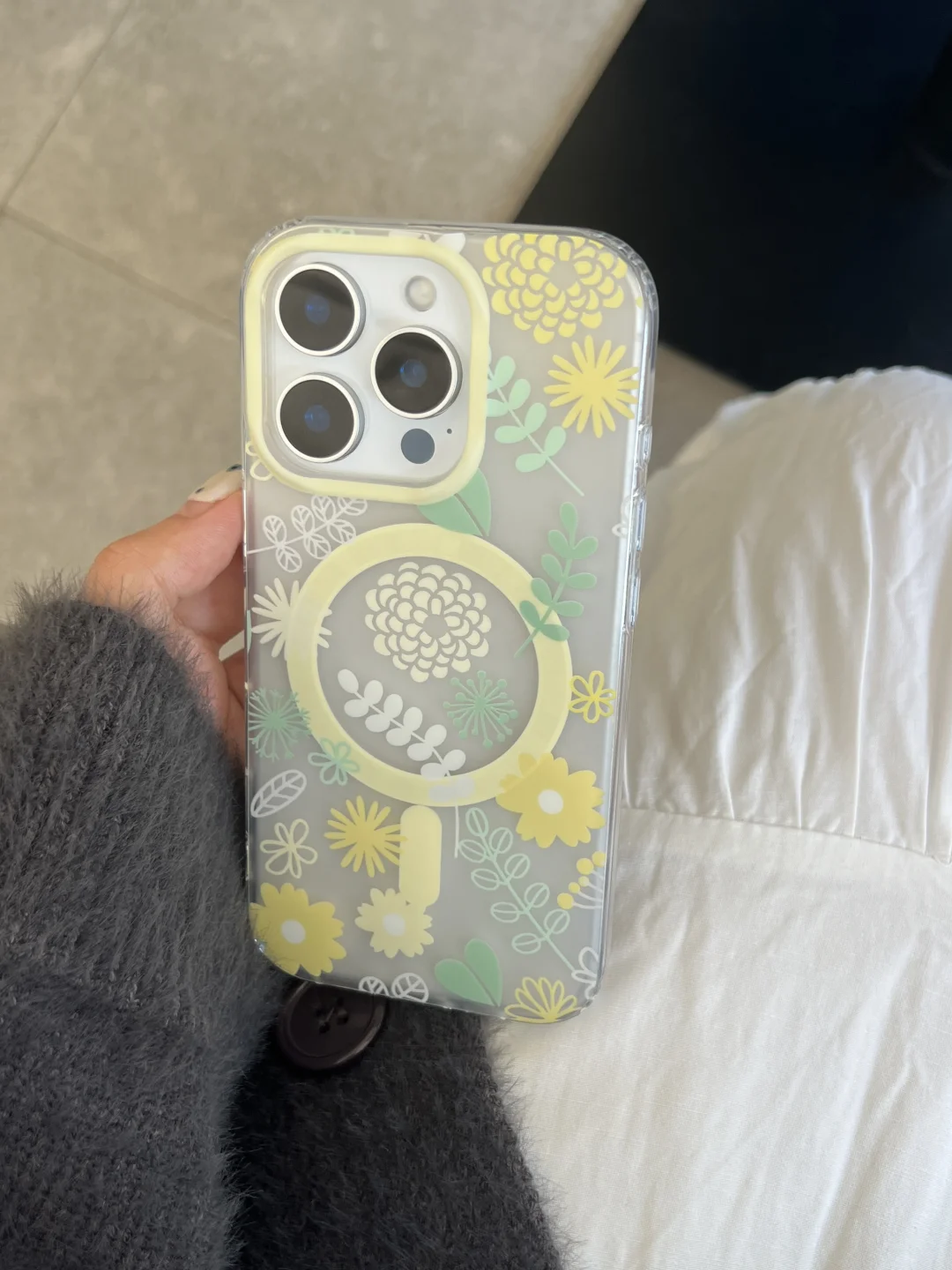 柠檬黄色系花花磁吸壳🎐💐🍋