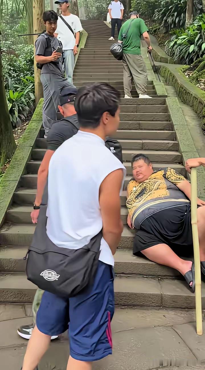 到底是谁想出来的这么一个馊主意？让体重343斤的良子去爬峨眉山，要知道以良子的做