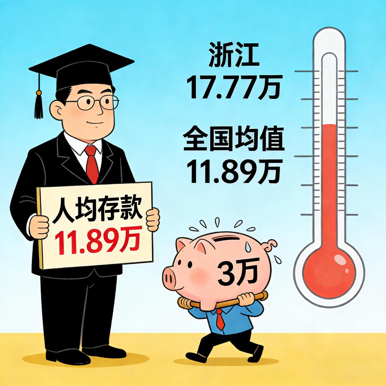 年末全国人均存款达 11.89 万，逼近 12 万关口，多省金融账单揭开全民储蓄