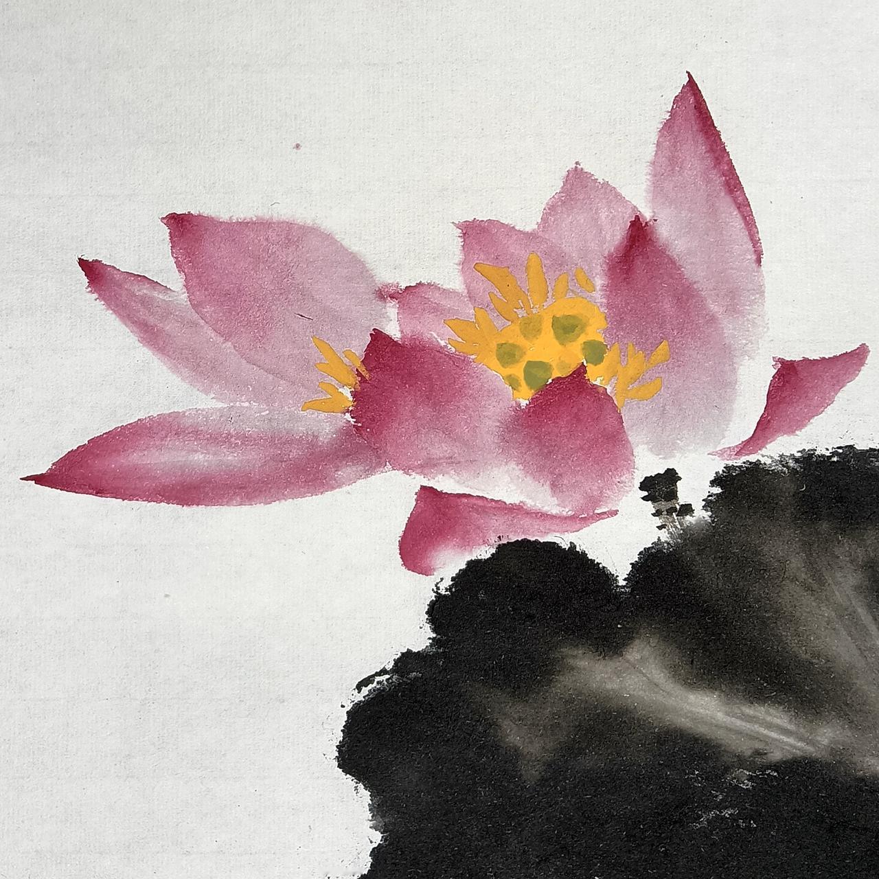 国画小写意荷花