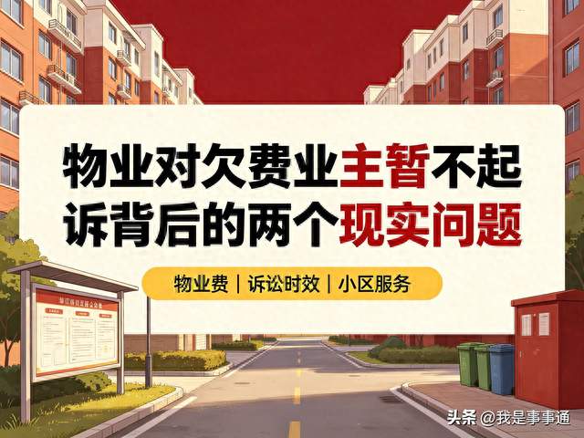 物业不起诉欠费业主，藏着两个现实大问题，普通业主一定要看懂