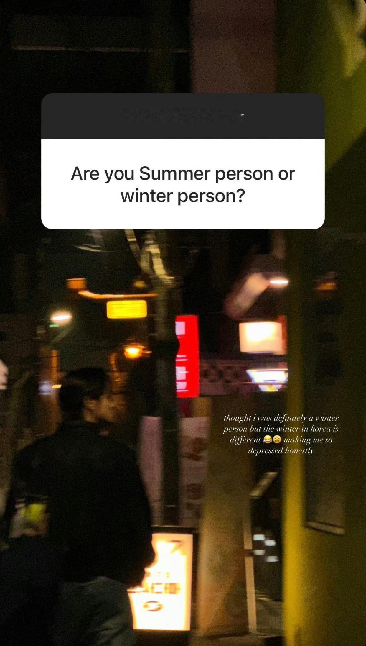 but the winter in korea is different mak