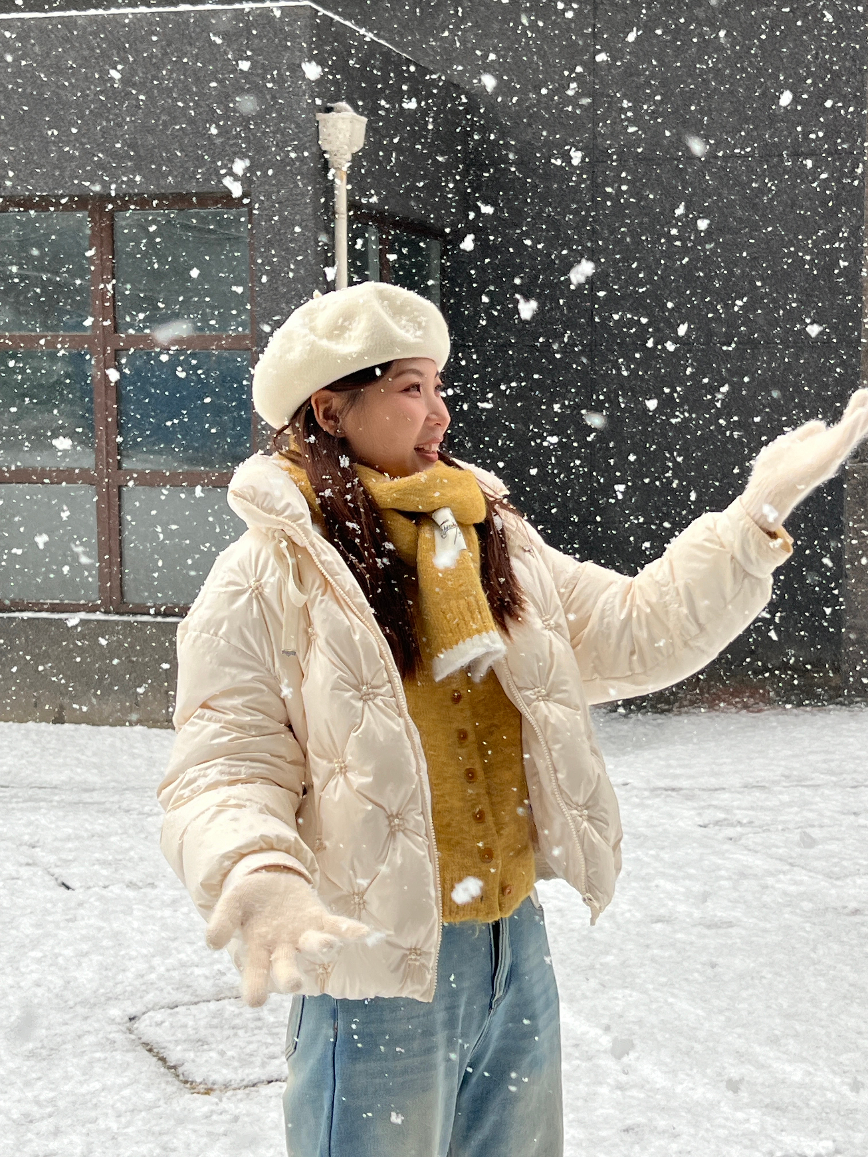 西安今天的雪真的好大！  ​​​