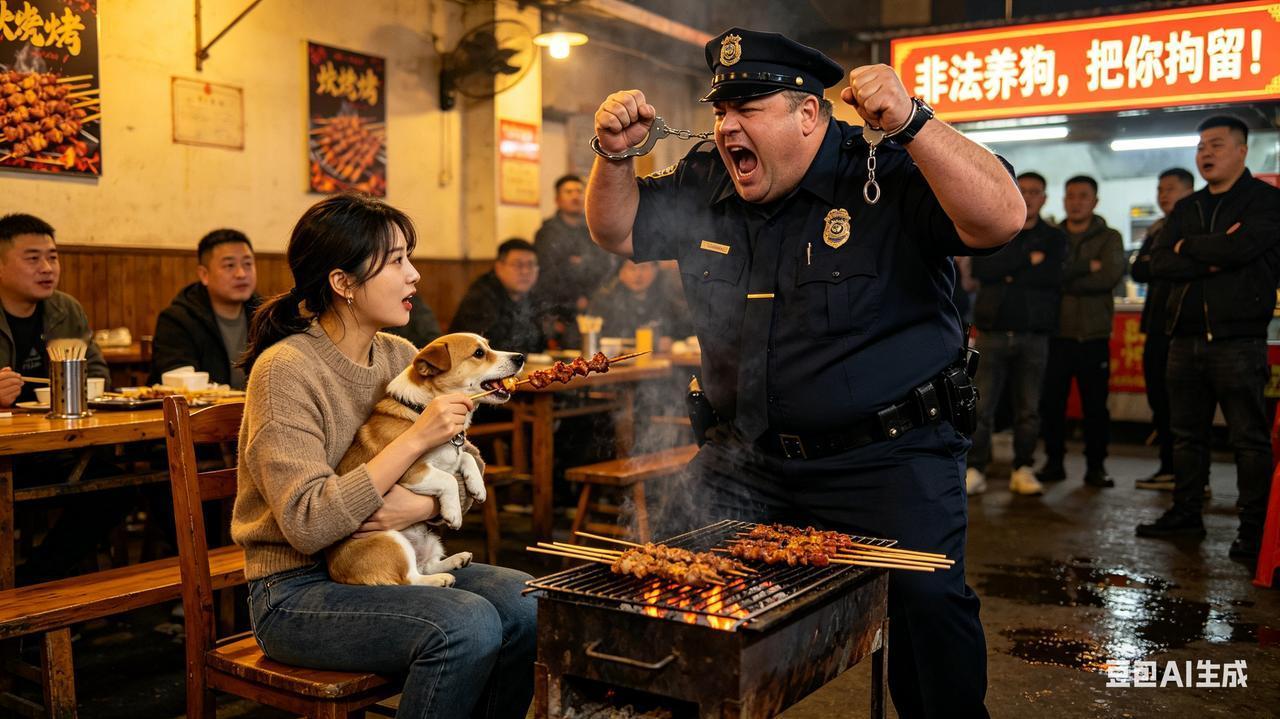 狗子撸串恶劣事件——烧烤店老板想当老好人，结果里外不是人！

5月1日，赤峰市一