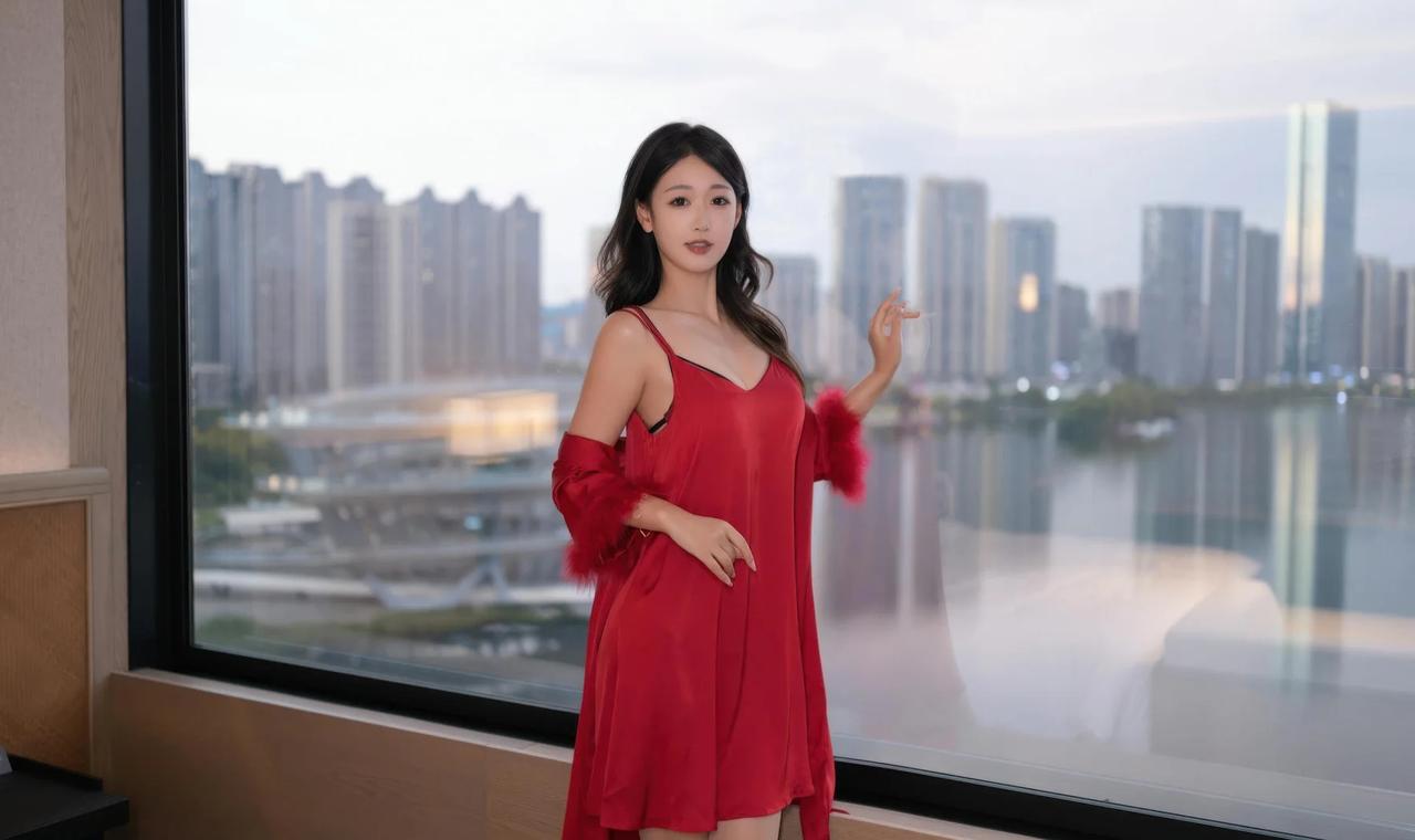 都市红衣少女，城市天际线下的时尚穿搭职场通勤怎样穿搭优雅好看?