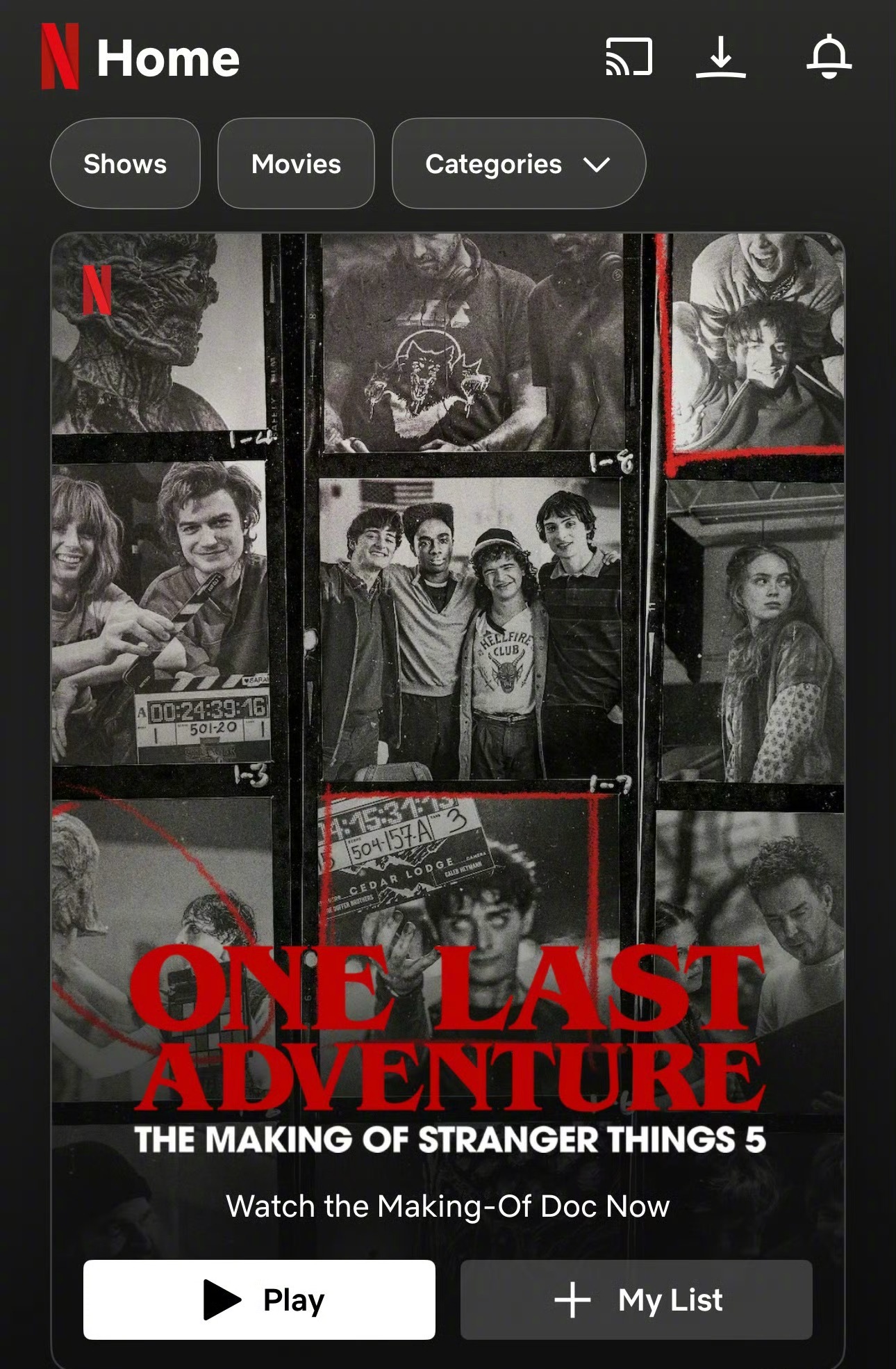 达菲兄弟在《怪奇物语》幕后纪录片里透露，第五季开拍时，大结局的剧本并没有完成。 